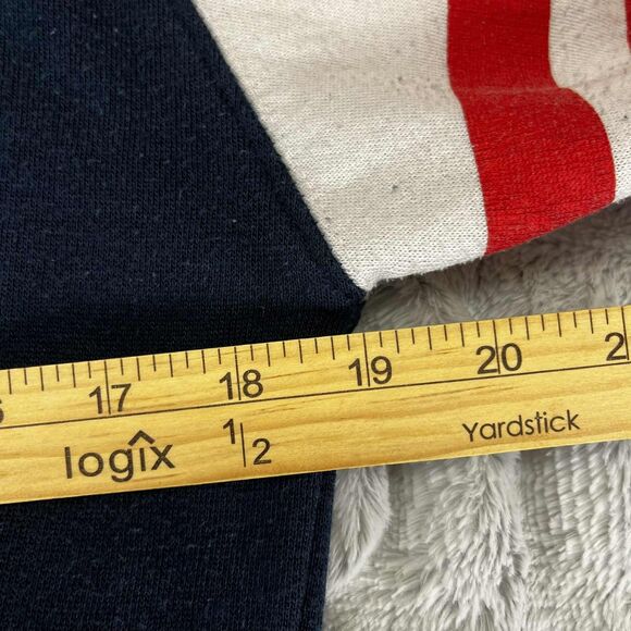 Hoodie Men’s Small USA Washington DC Flag Stars Stripes Patriotic Vintage Stains - Picture 10 of 10